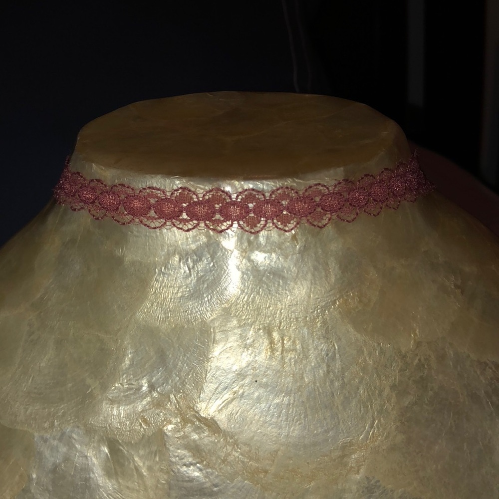 Pink lace choker
